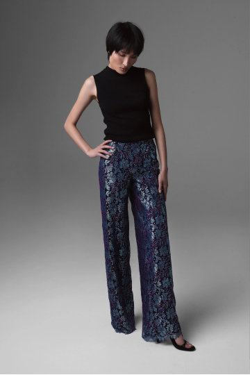 Long Lace Couture Trousers with Silk Satin Lining – Monika Adamska
