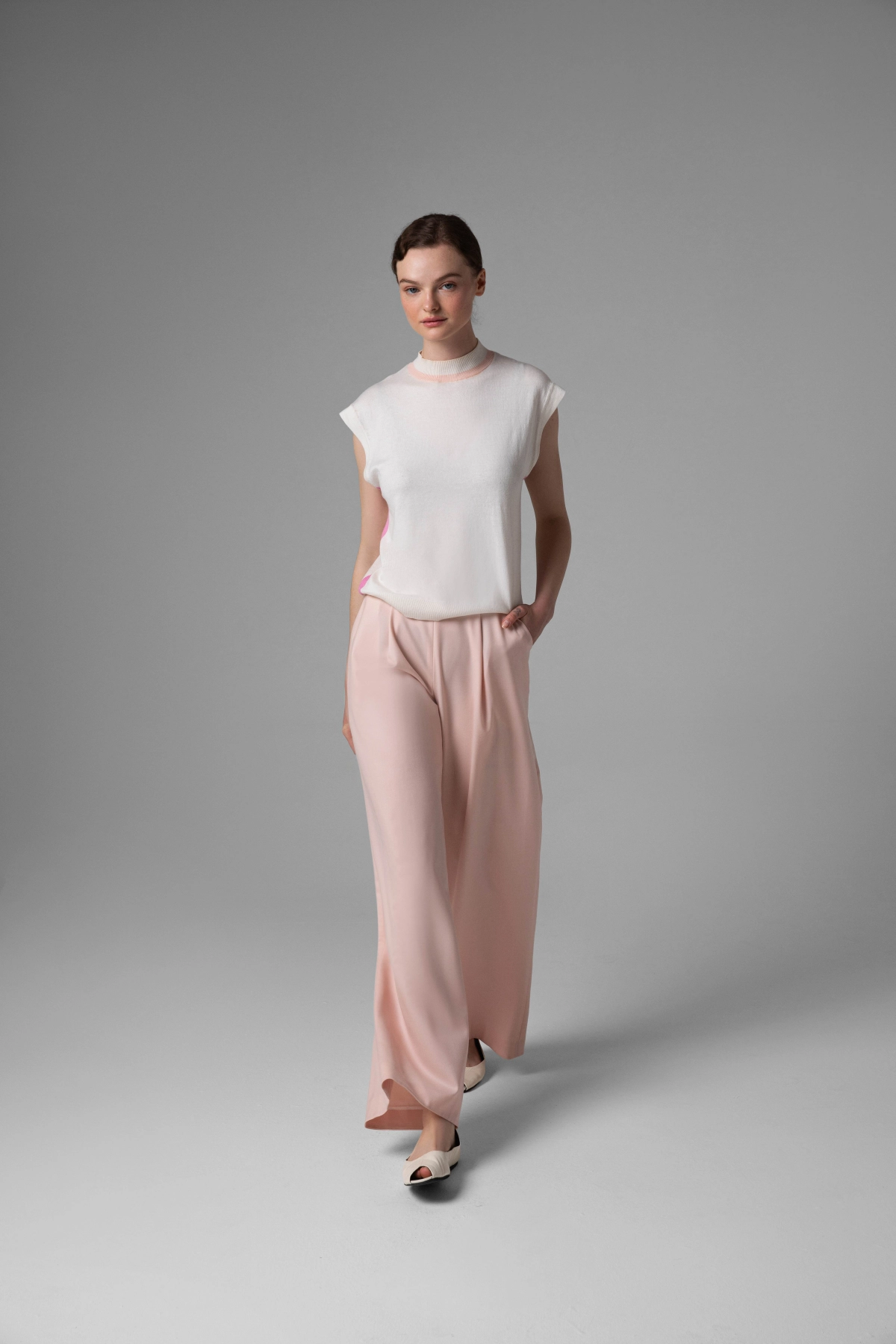 Black Silk Wide-Leg Trousers with Hand-Finished Hems | Monika Adamska – Luxury Womenswear