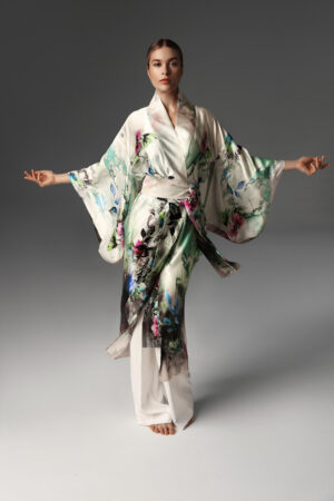 jedwabne kimono silk kimono